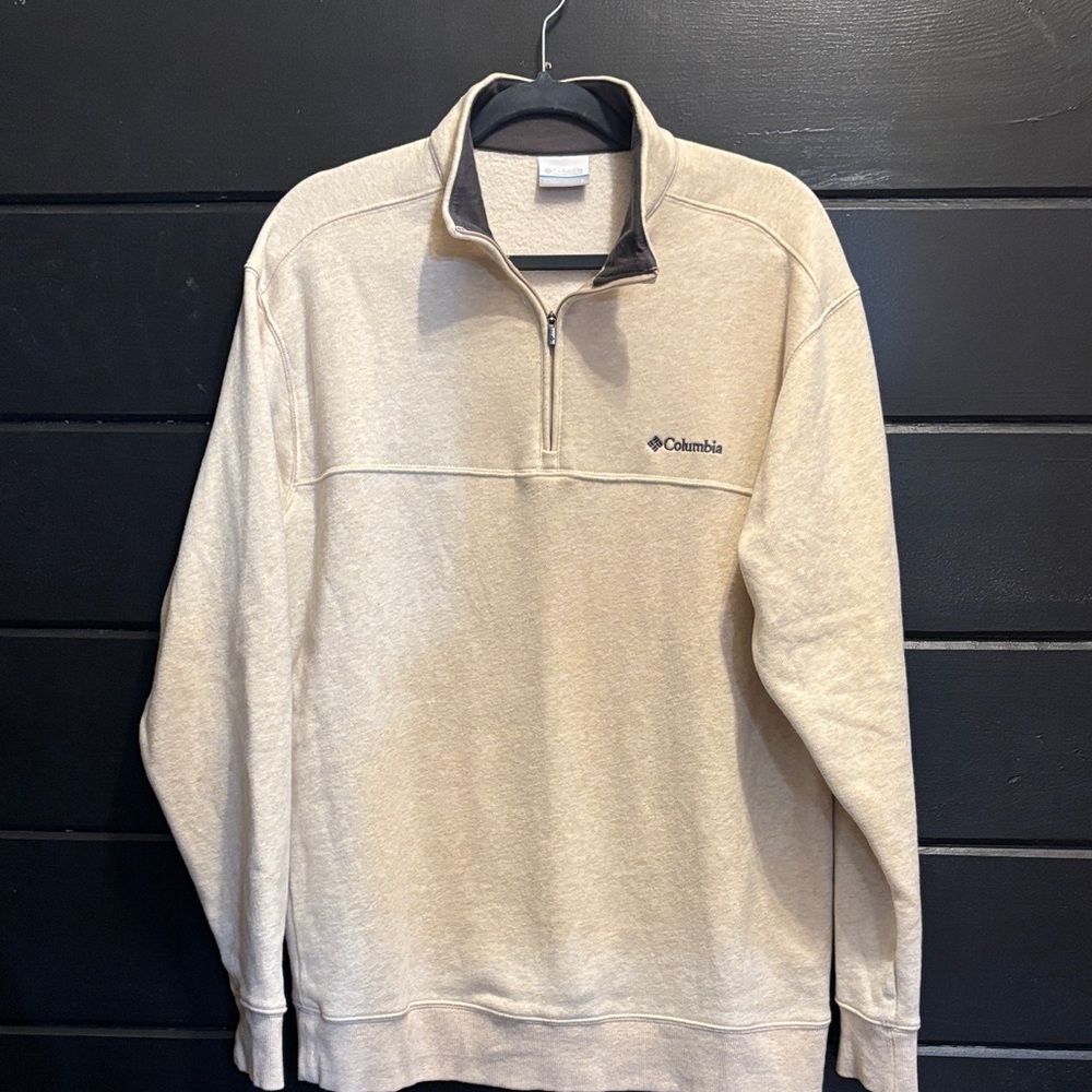 Columbia Tan Quarter-Zip Fleece